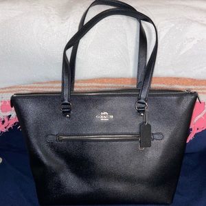 Coach Black Zip Up Tote